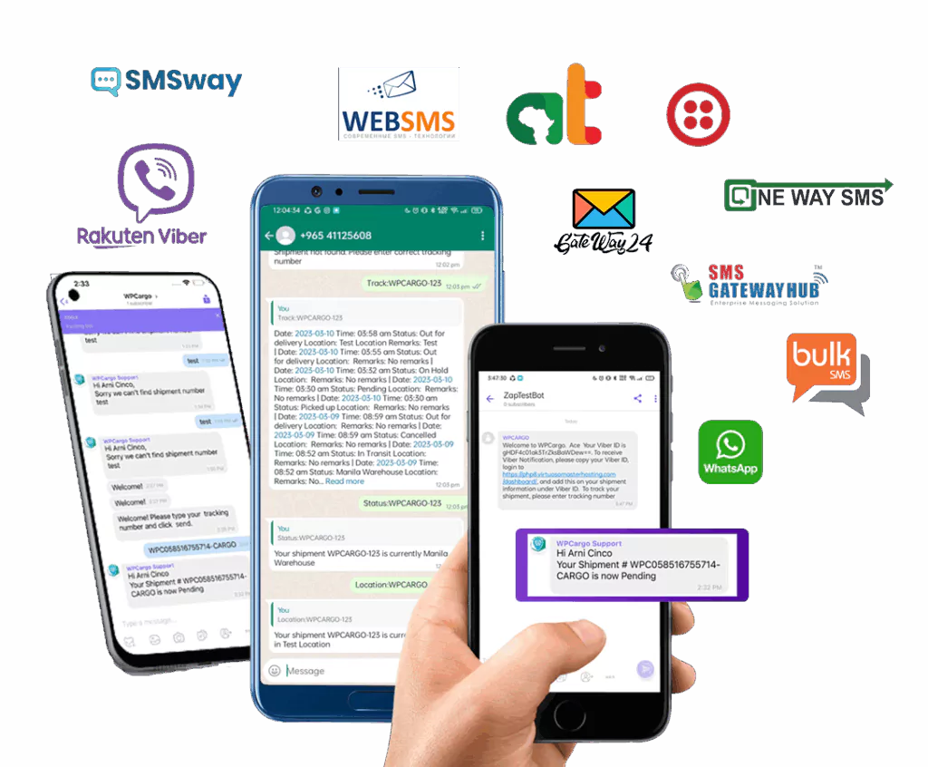 wpcargo sms notifications